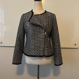 EUC J Crew Tweed Moto Jacket - size 6